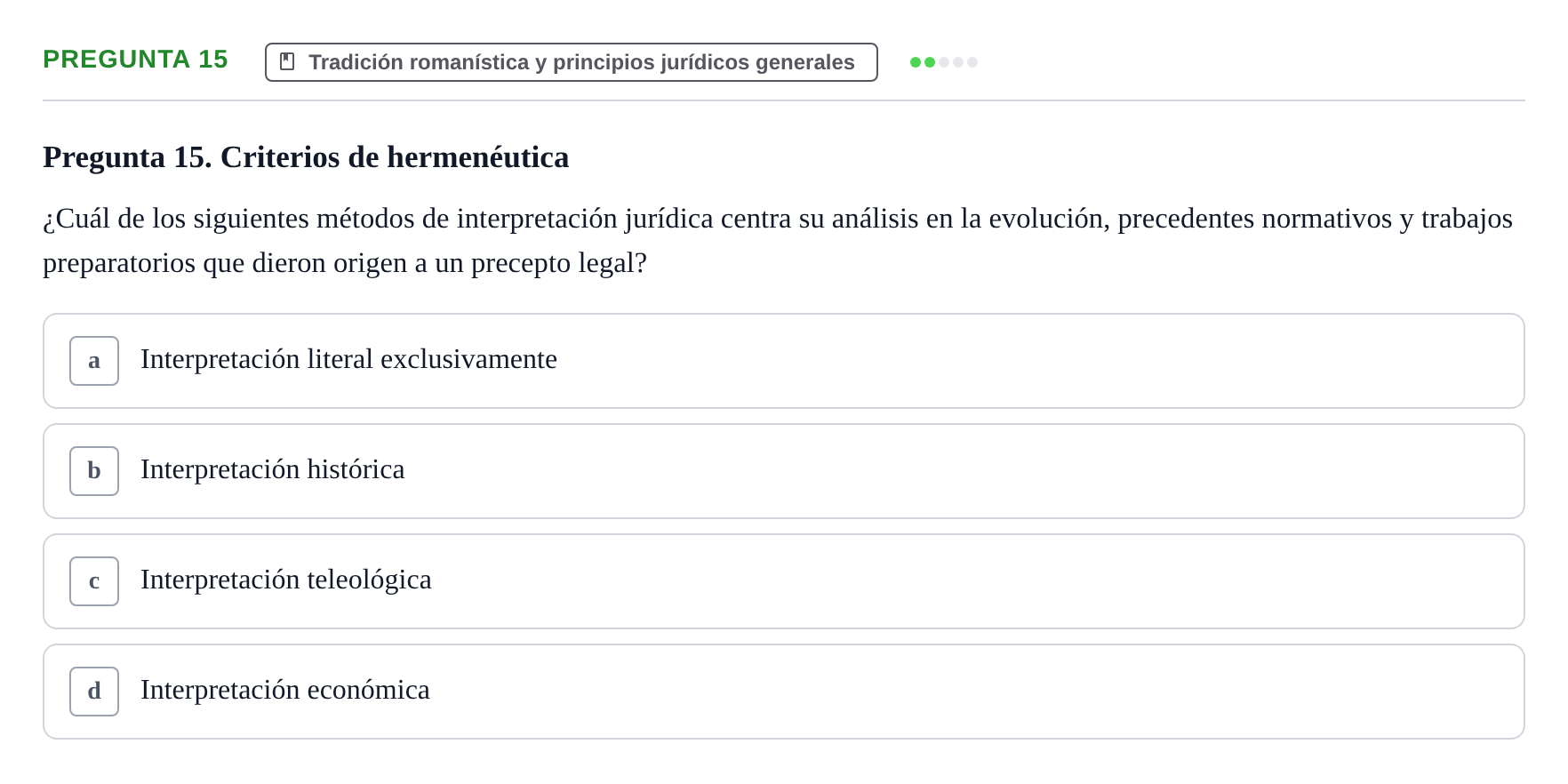 Enunciado: Pregunta 15