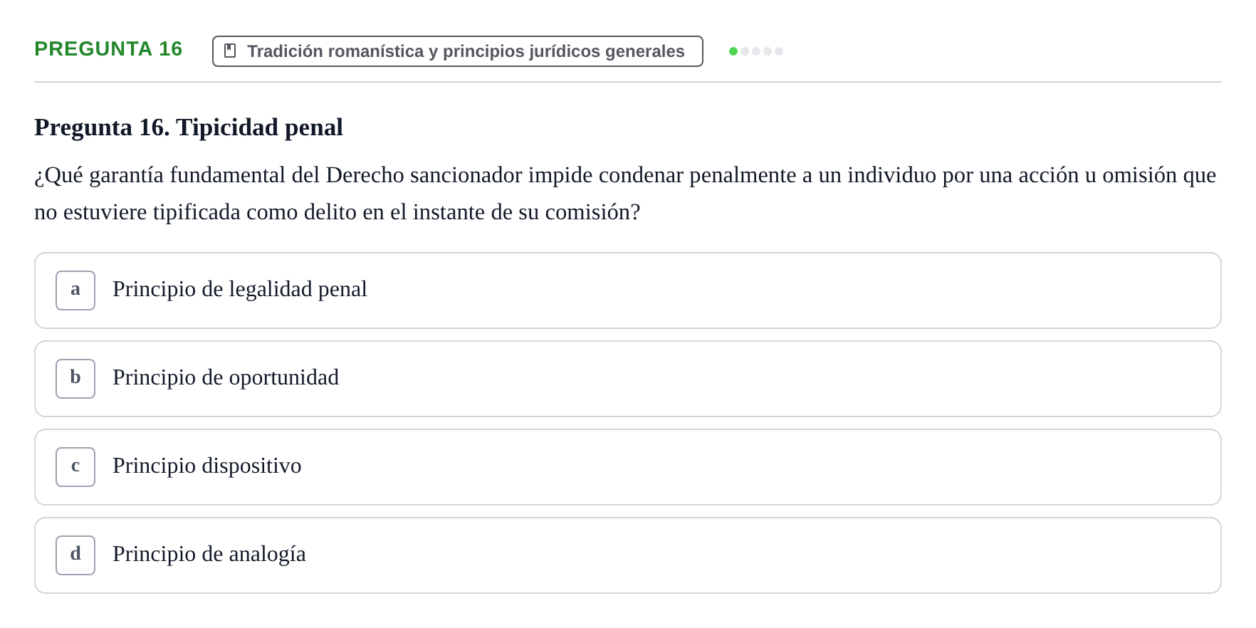 Enunciado: Pregunta 16