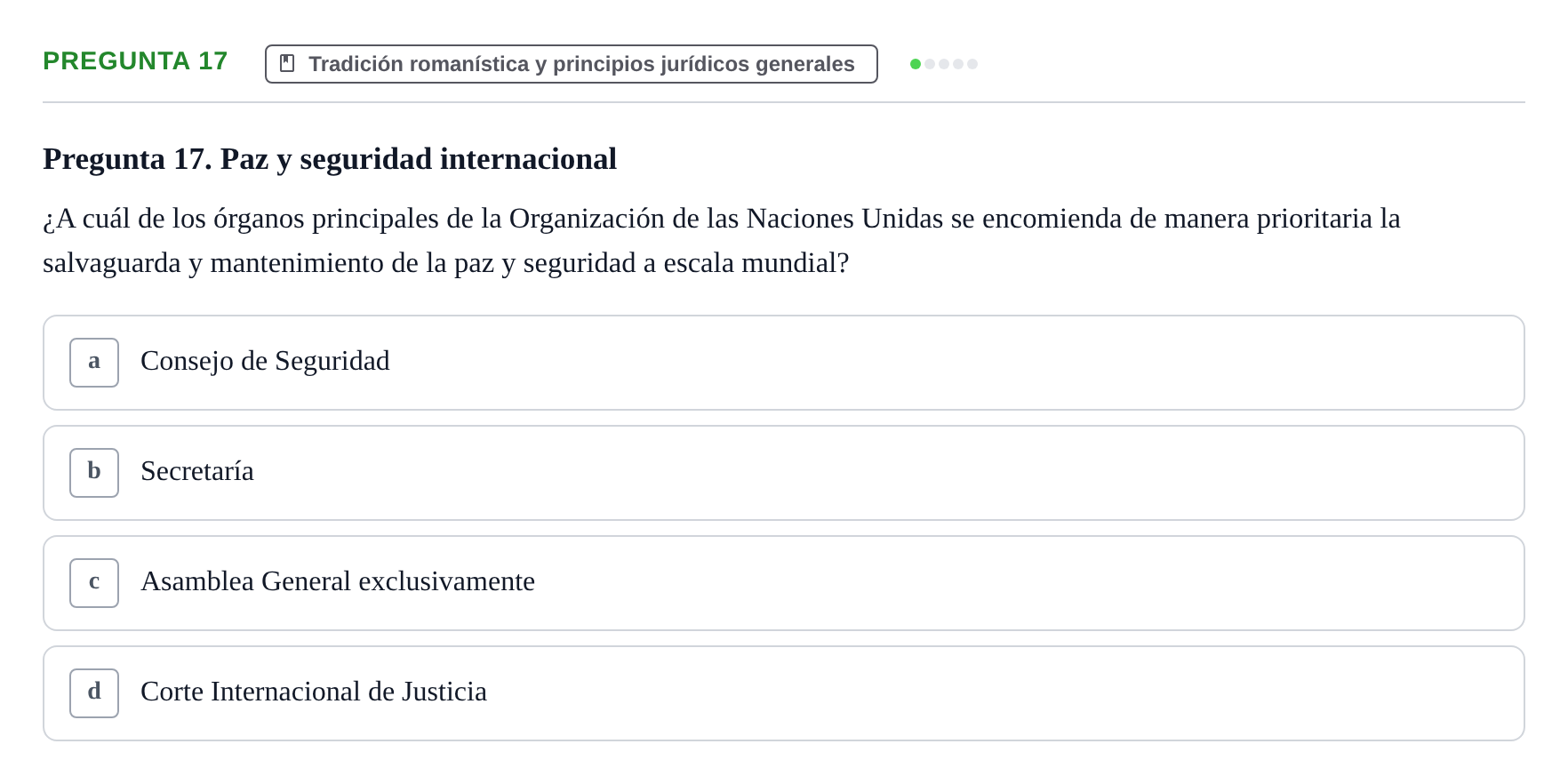 Enunciado: Pregunta 17