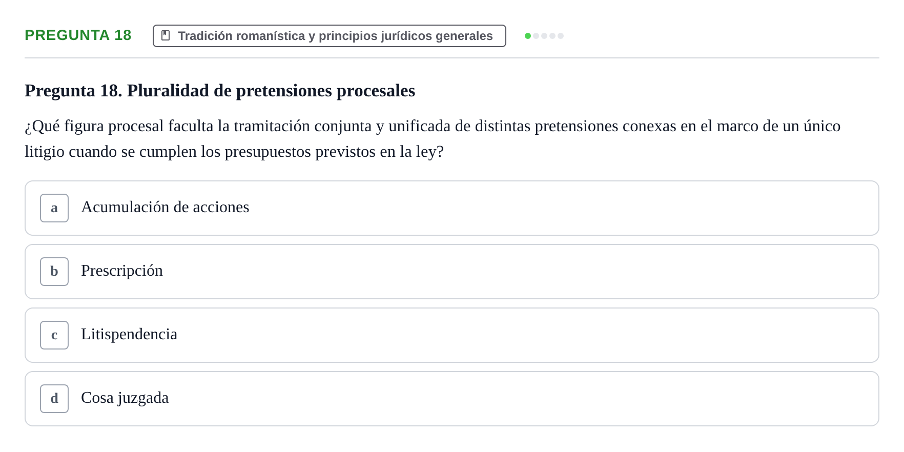 Enunciado: Pregunta 18