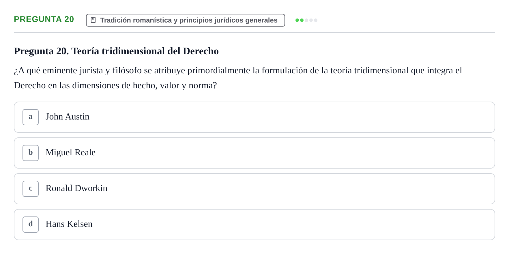 Enunciado: Pregunta 20