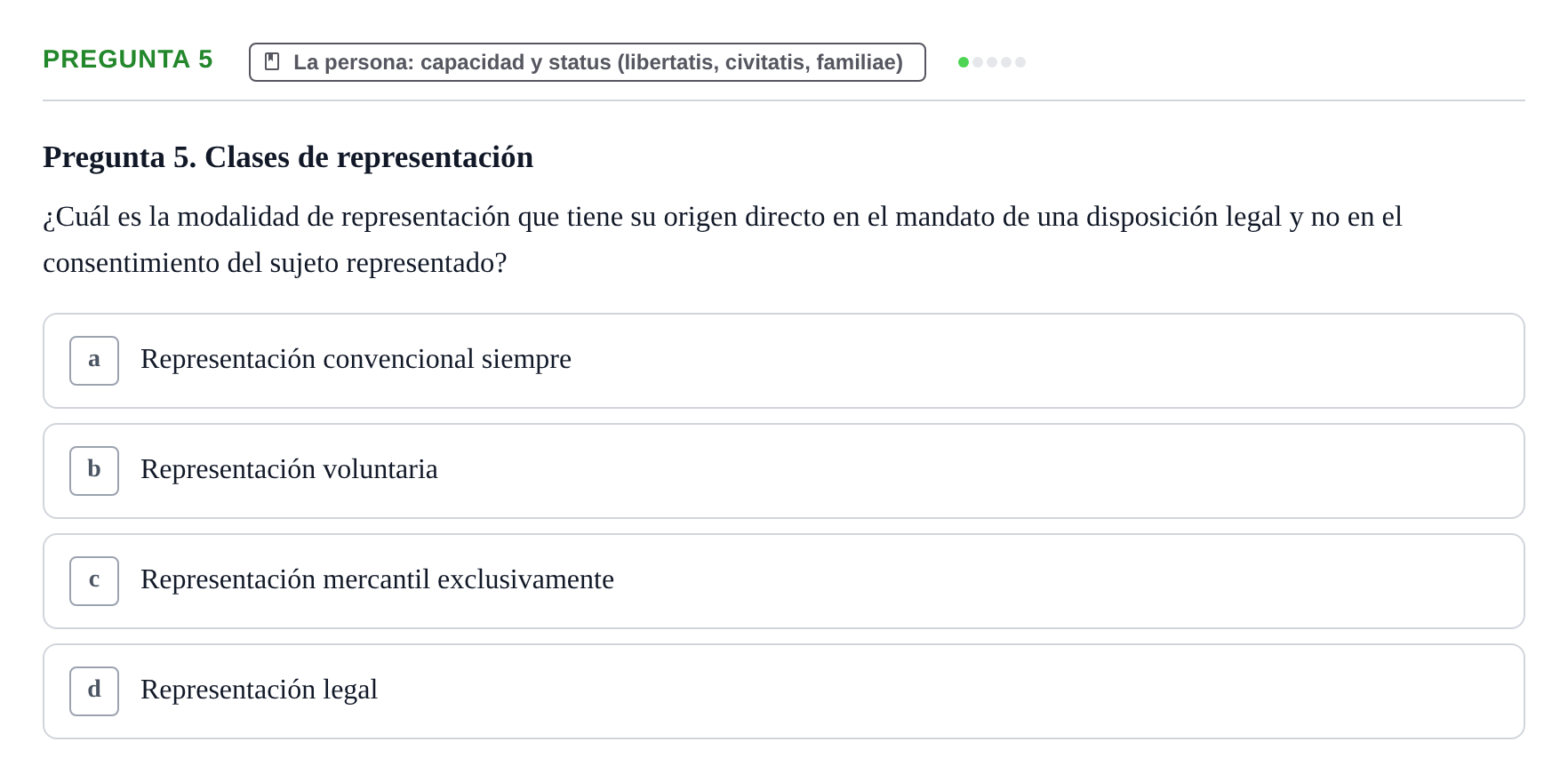 Enunciado: Pregunta 5
