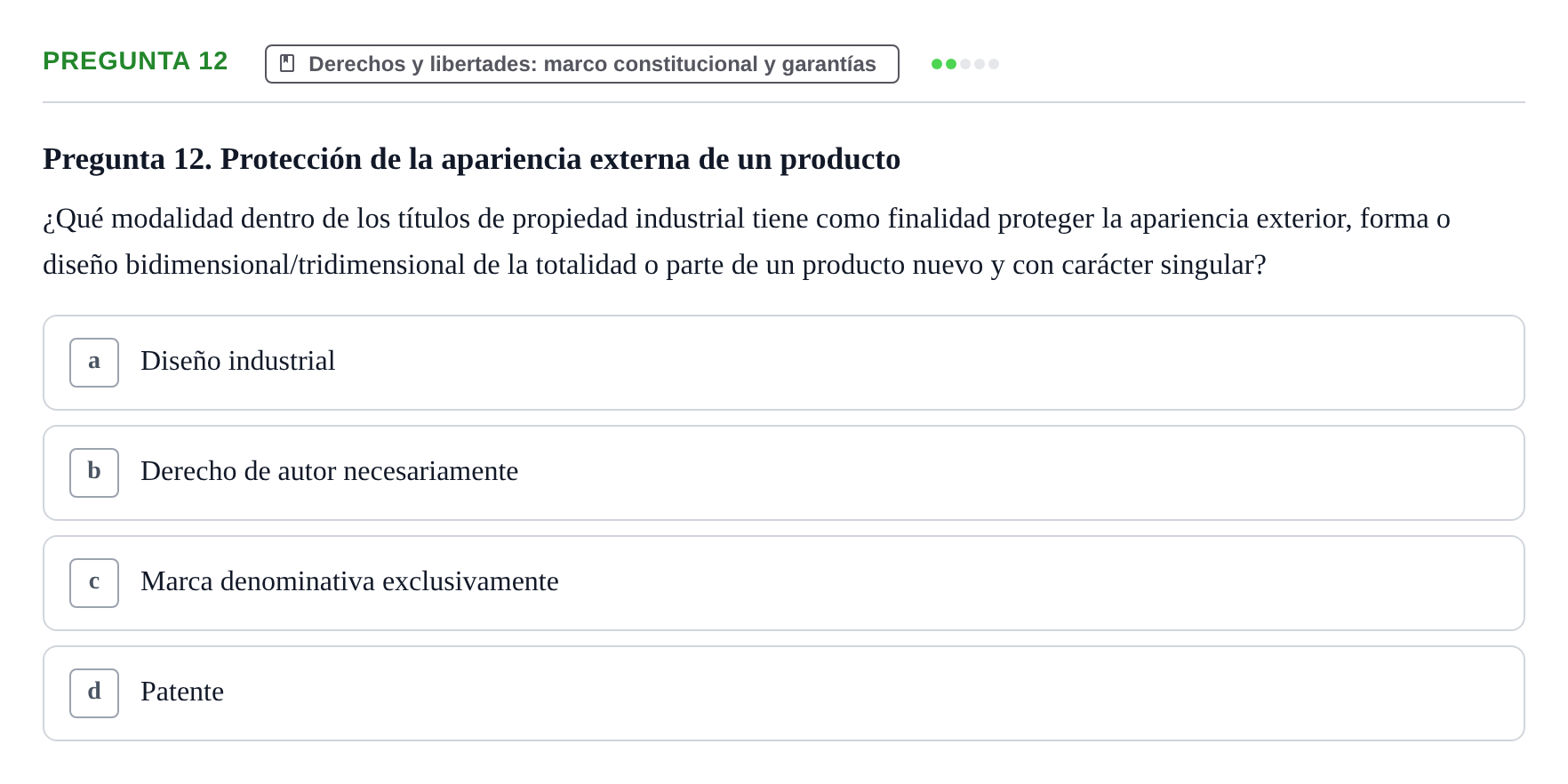 Enunciado: Pregunta 12