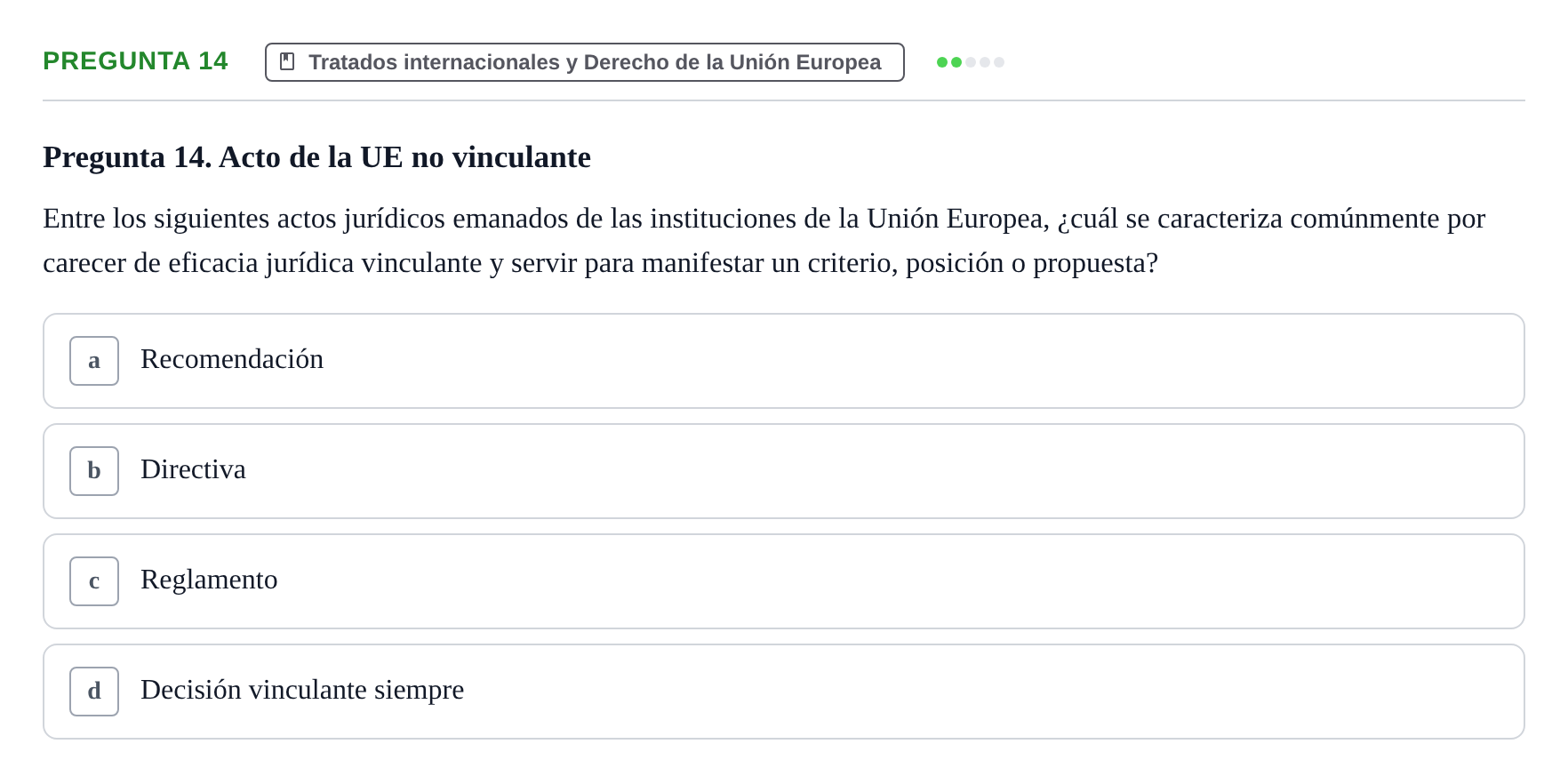 Enunciado: Pregunta 14