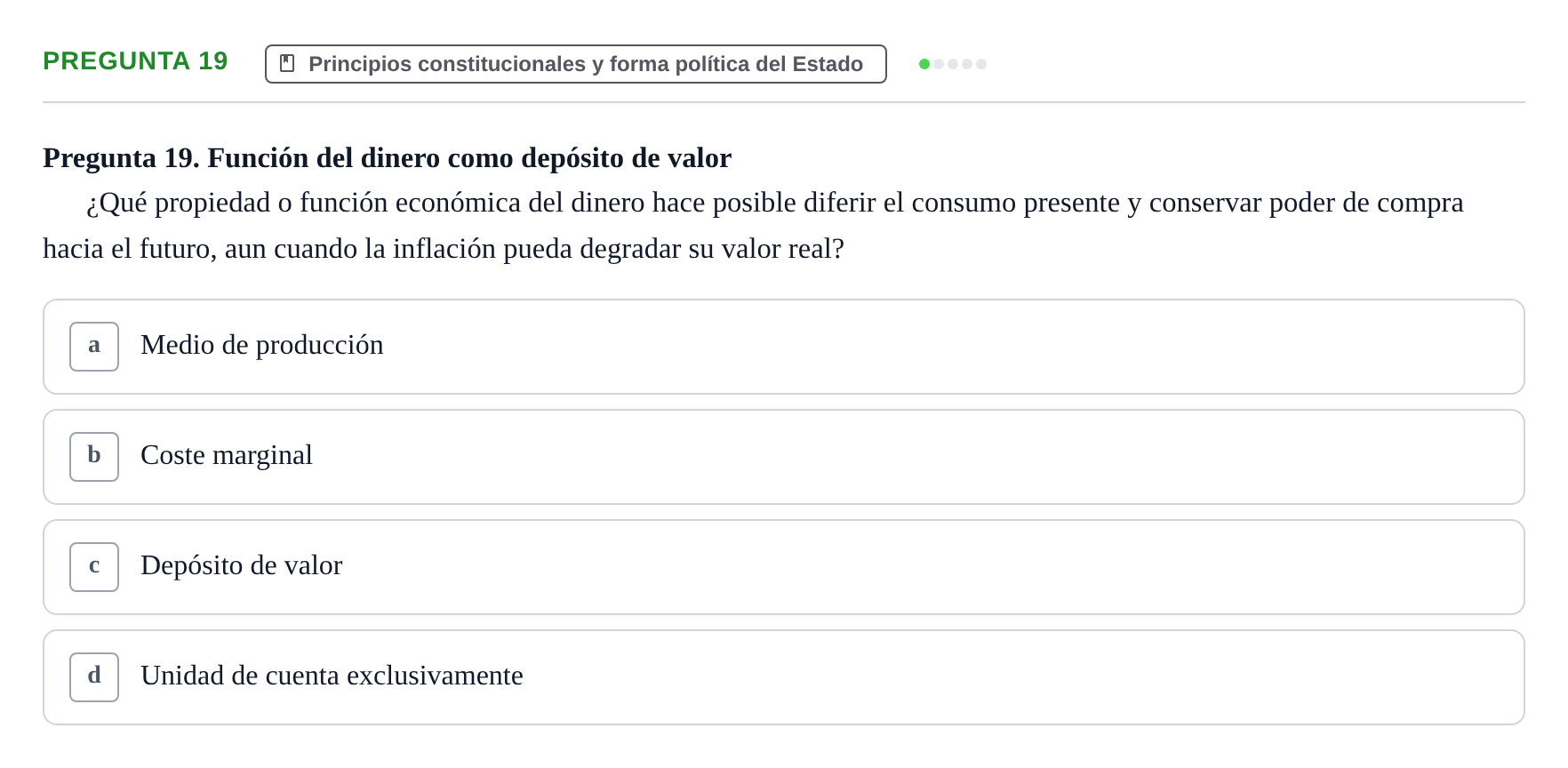 Enunciado: Pregunta 19