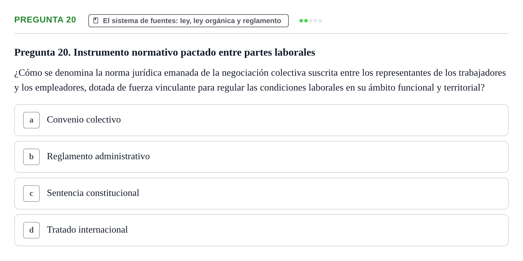 Enunciado: Pregunta 20