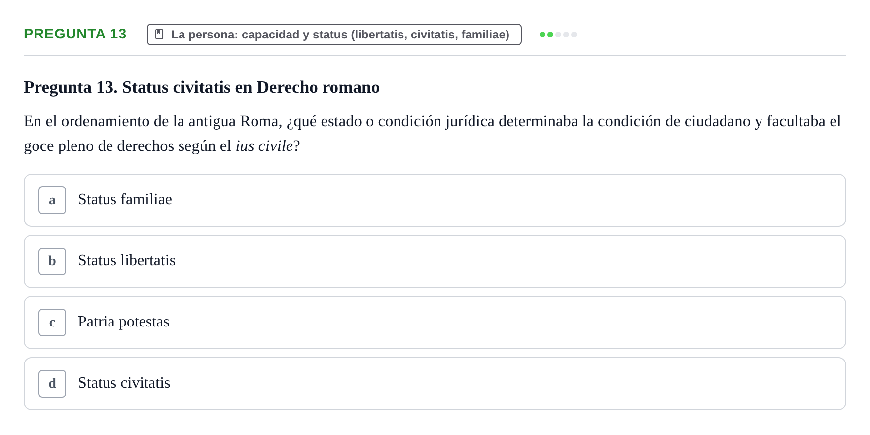 Enunciado: Pregunta 13