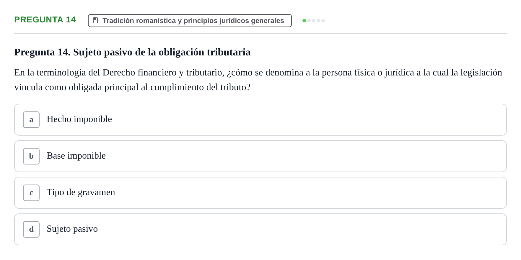 Enunciado: Pregunta 14