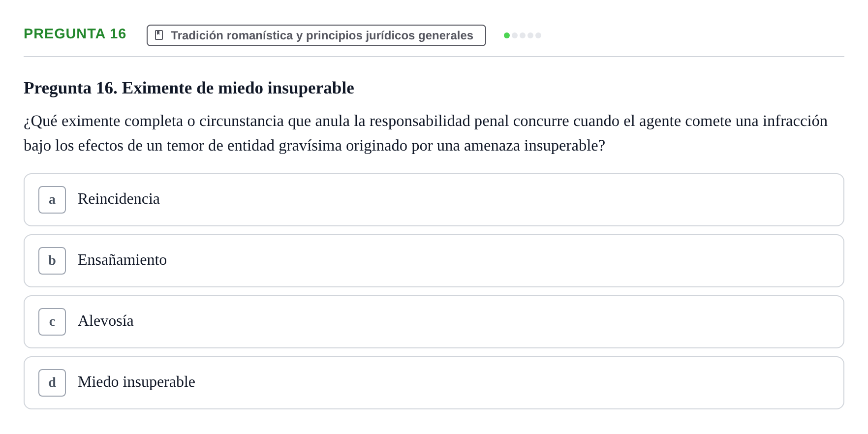 Enunciado: Pregunta 16