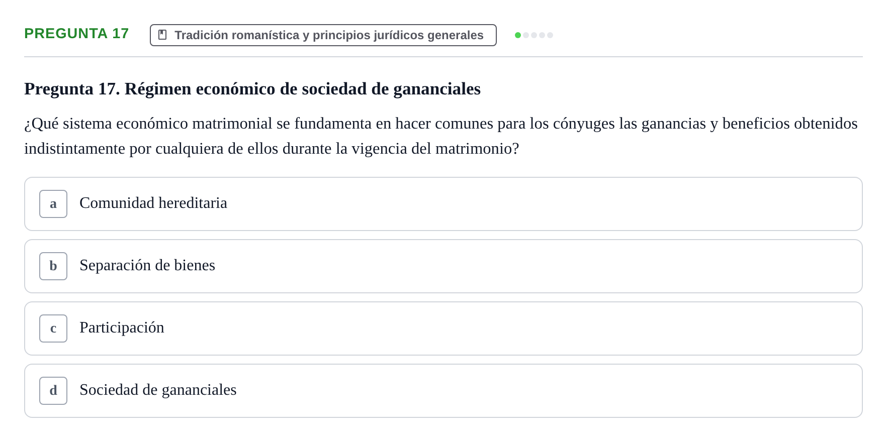 Enunciado: Pregunta 17