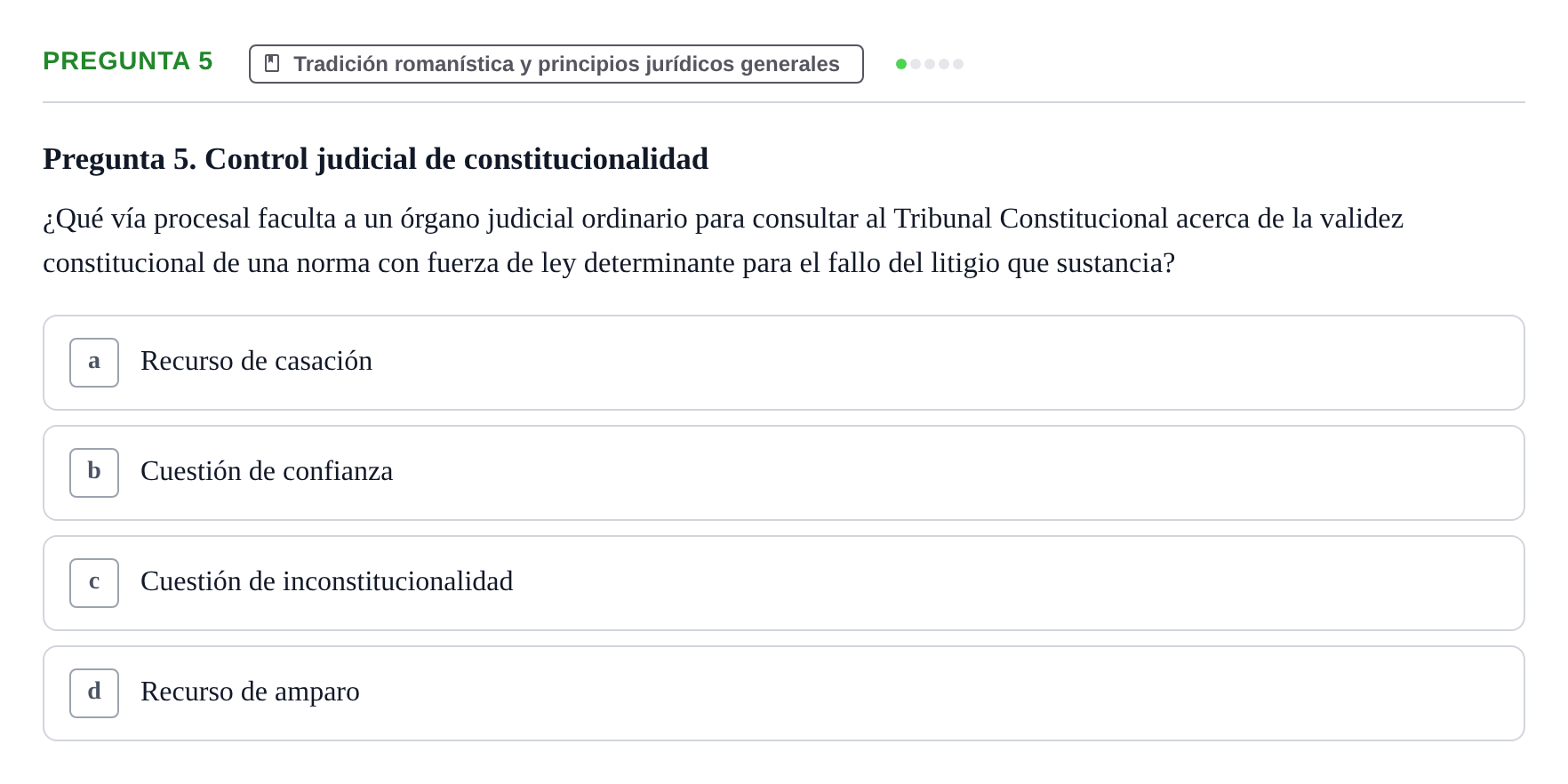 Enunciado: Pregunta 5