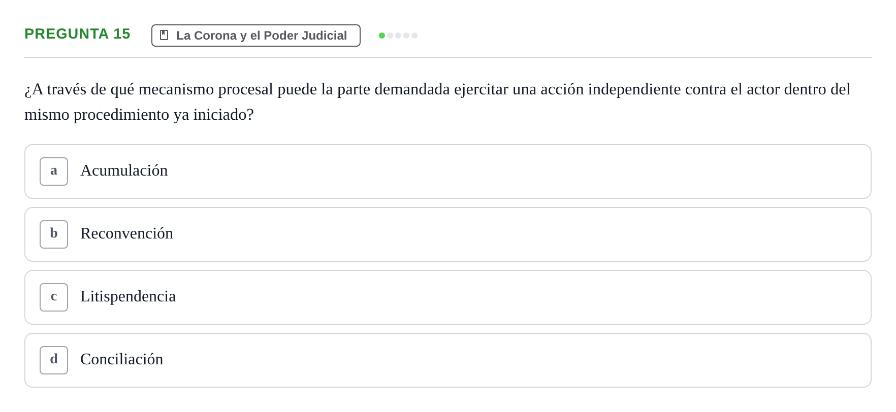 Enunciado: Pregunta 15