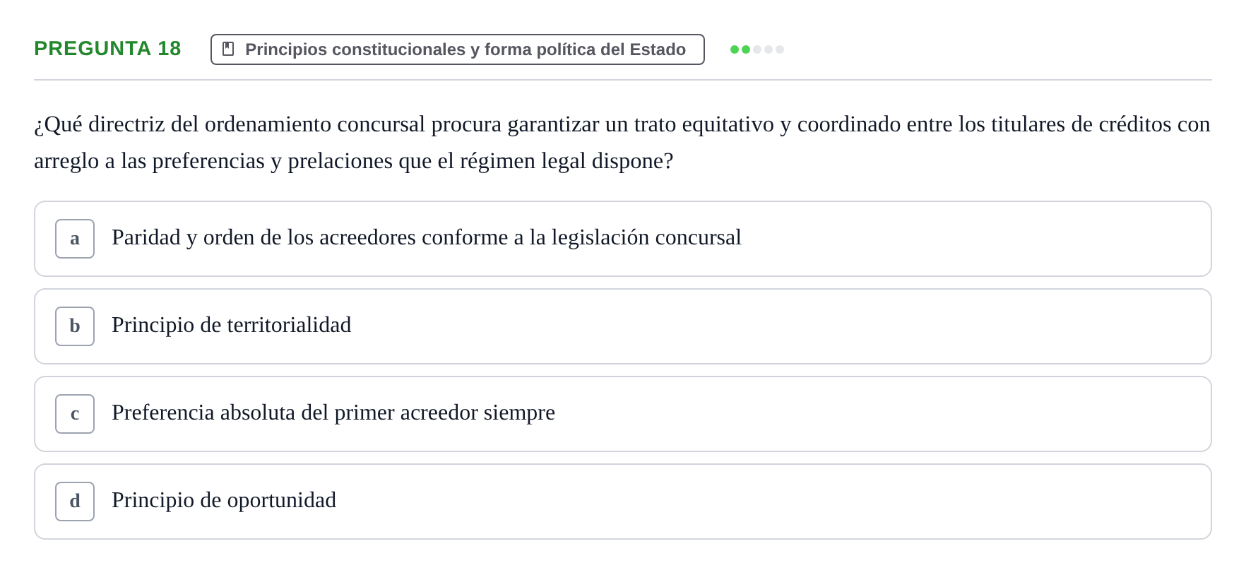 Enunciado: Pregunta 18