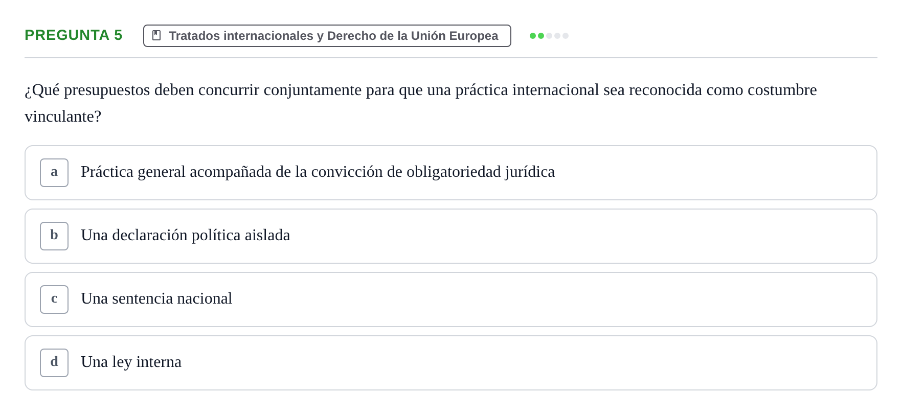 Enunciado: Pregunta 5