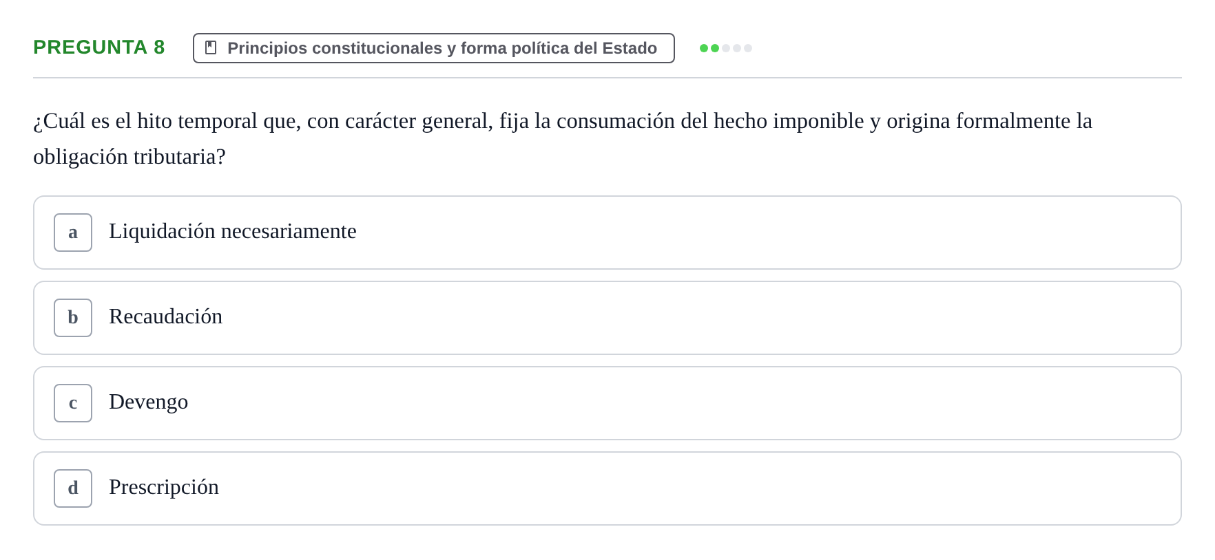 Enunciado: Pregunta 8