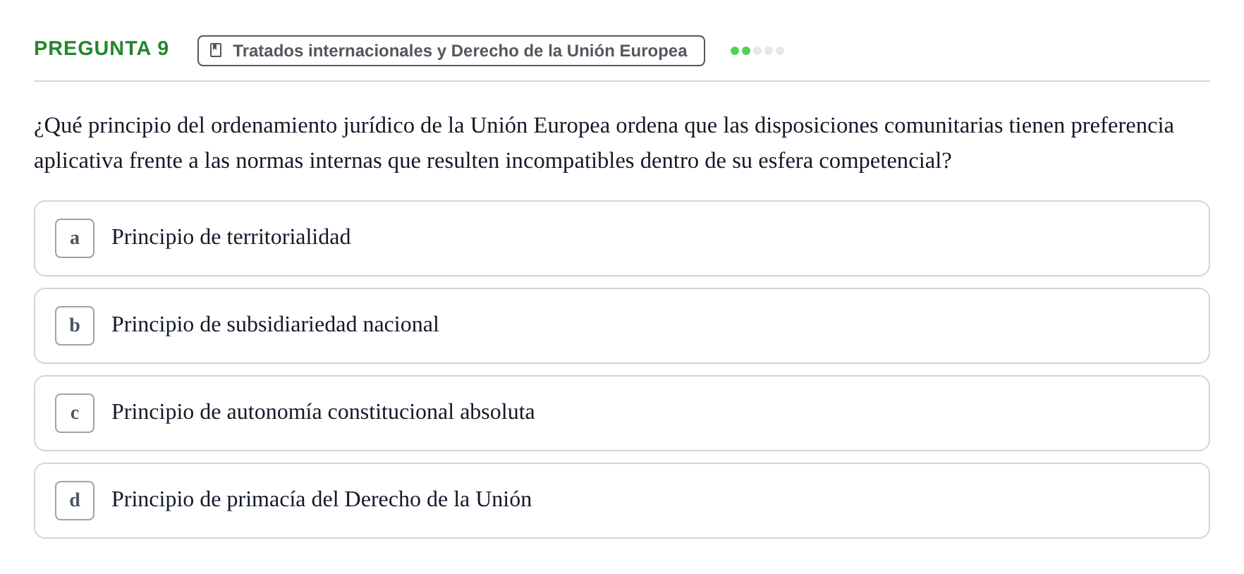 Enunciado: Pregunta 9