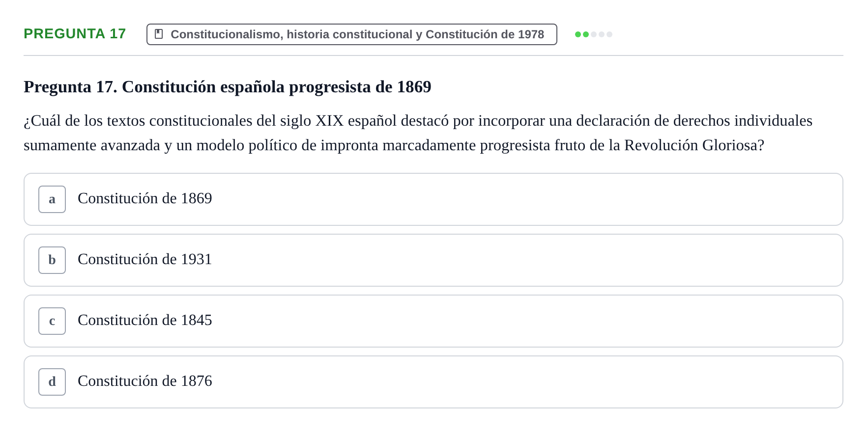 Enunciado: Pregunta 17