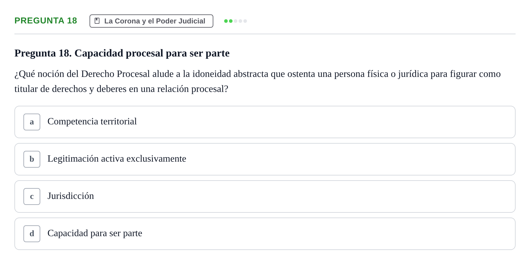 Enunciado: Pregunta 18