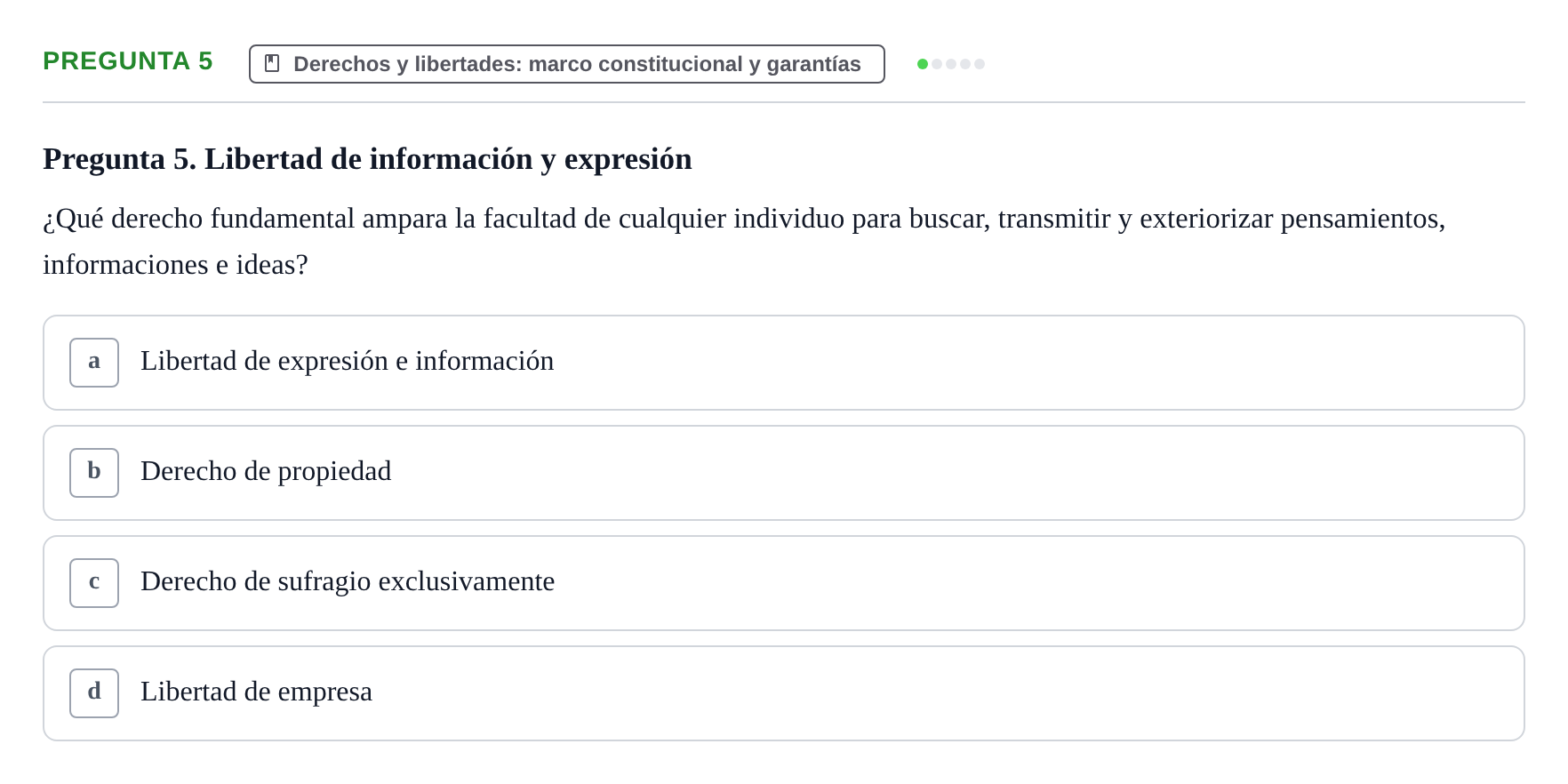Enunciado: Pregunta 5