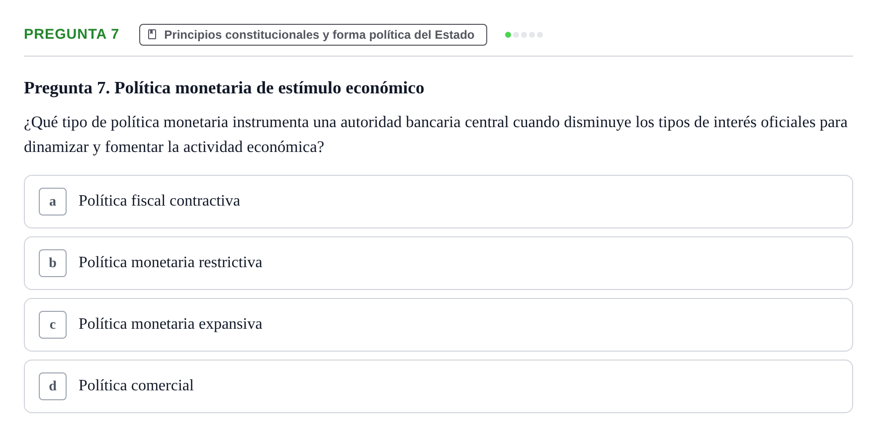 Enunciado: Pregunta 7