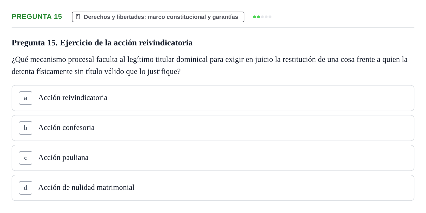 Enunciado: Pregunta 15