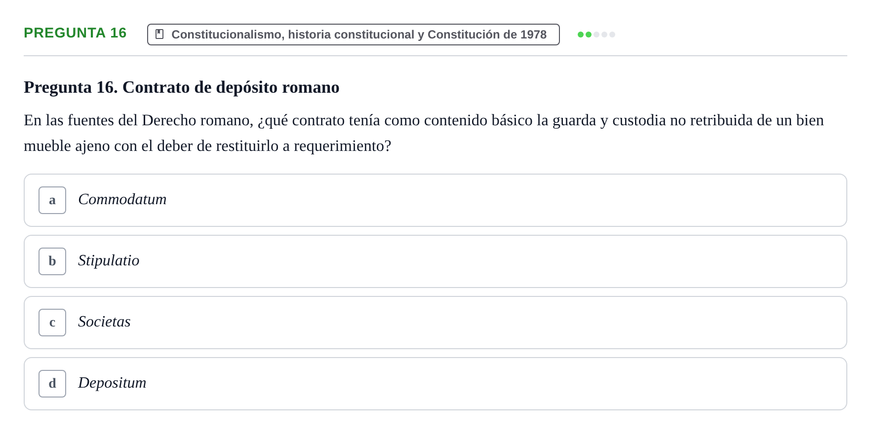Enunciado: Pregunta 16