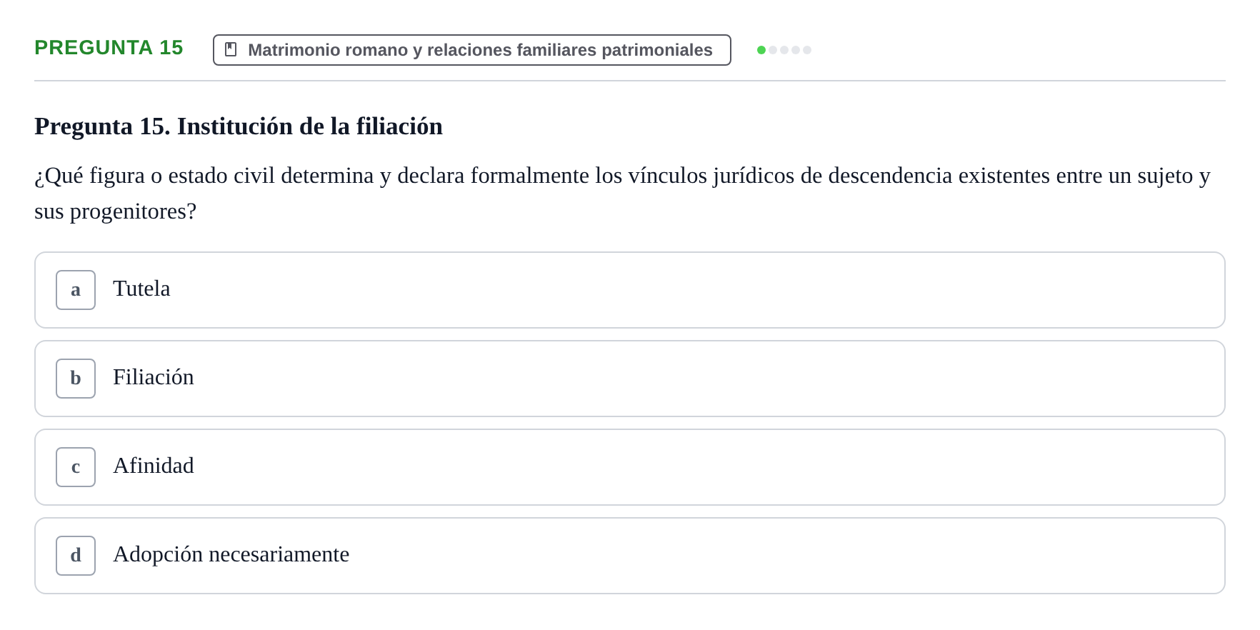 Enunciado: Pregunta 15