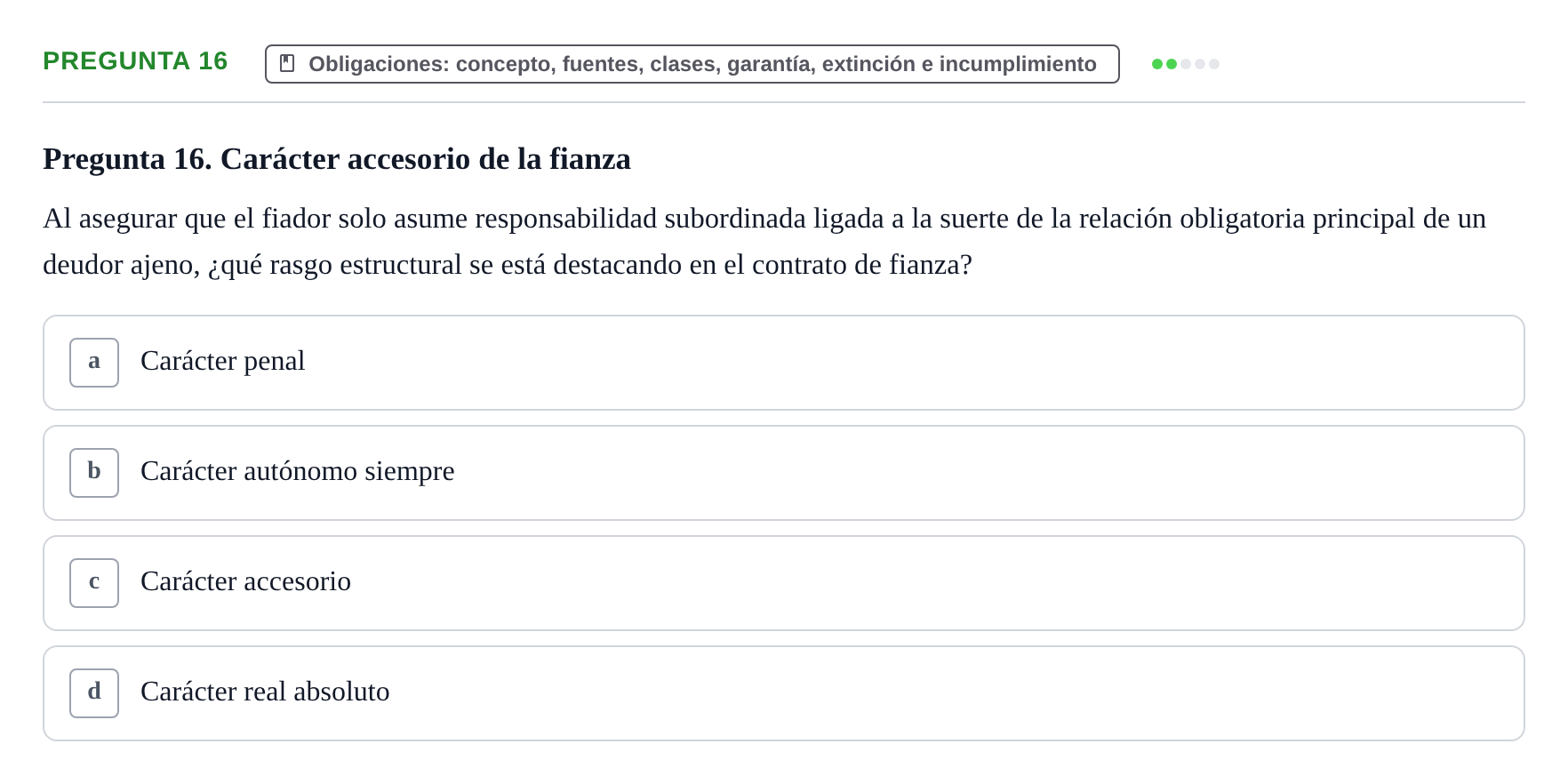 Enunciado: Pregunta 16