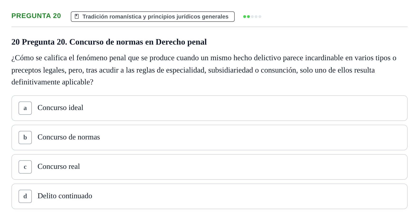 Enunciado: Pregunta 20