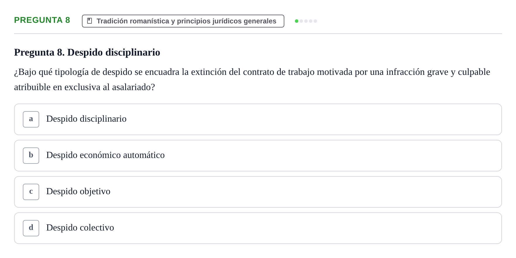 Enunciado: Pregunta 8