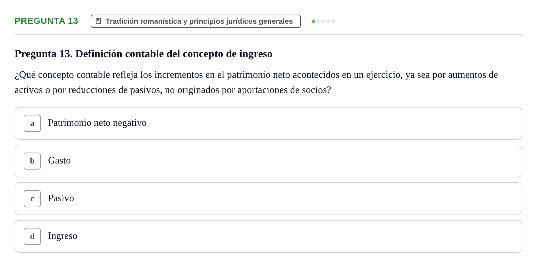 Enunciado: Pregunta 13