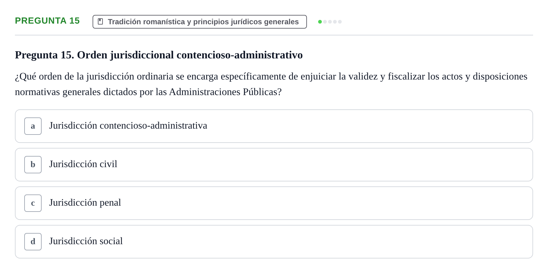Enunciado: Pregunta 15