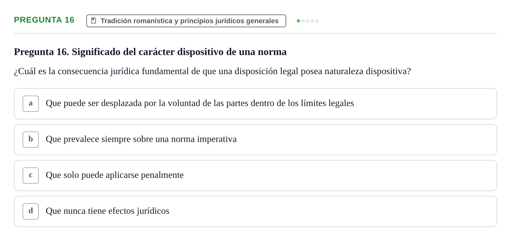 Enunciado: Pregunta 16