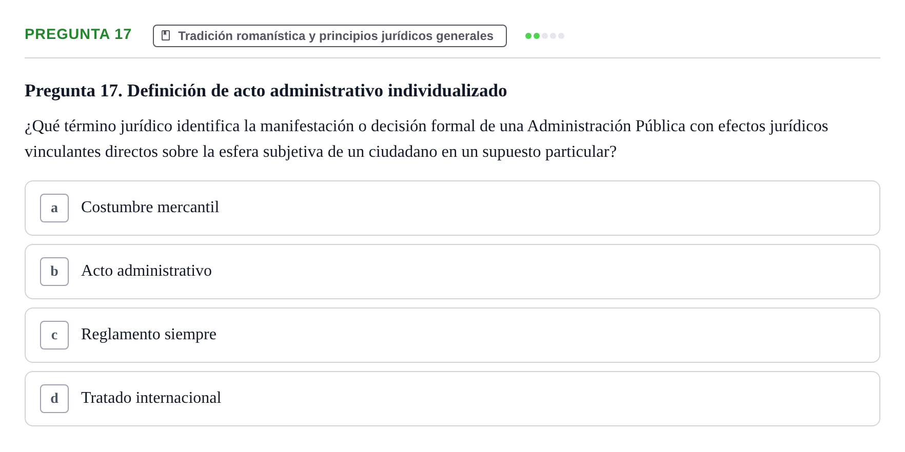 Enunciado: Pregunta 17