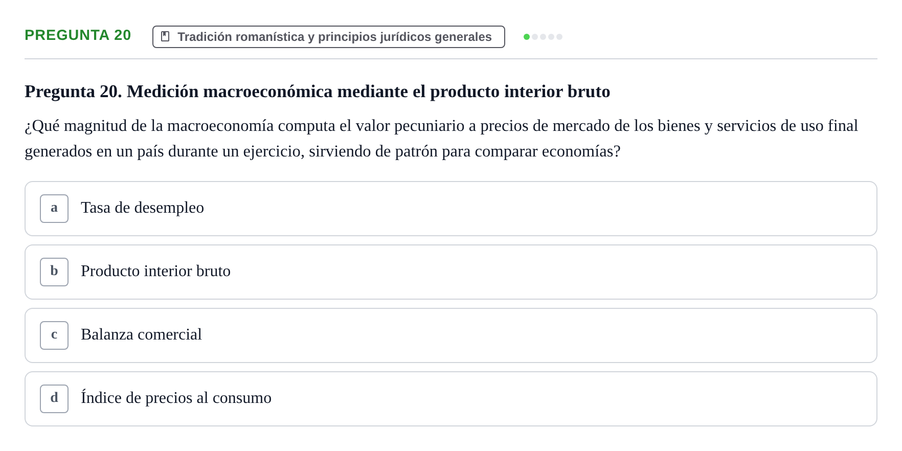 Enunciado: Pregunta 20