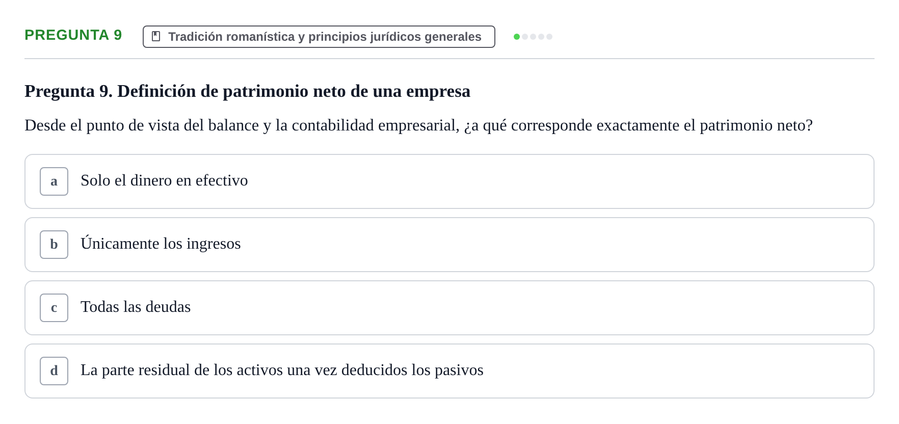 Enunciado: Pregunta 9