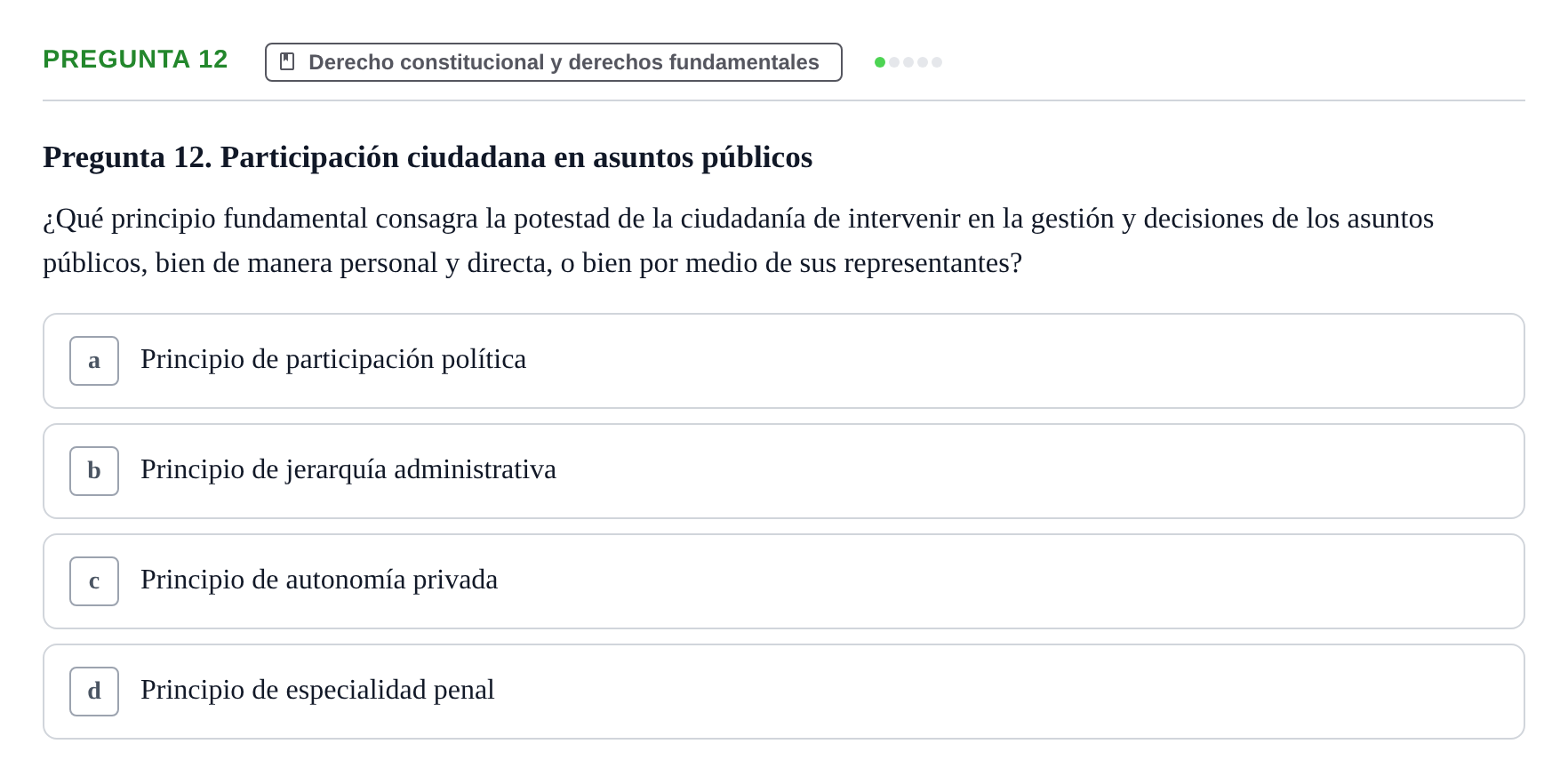 Enunciado: Pregunta 12