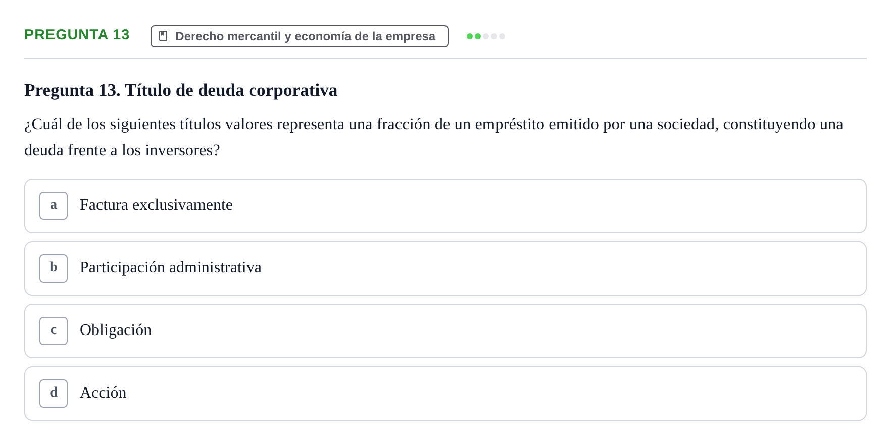 Enunciado: Pregunta 13