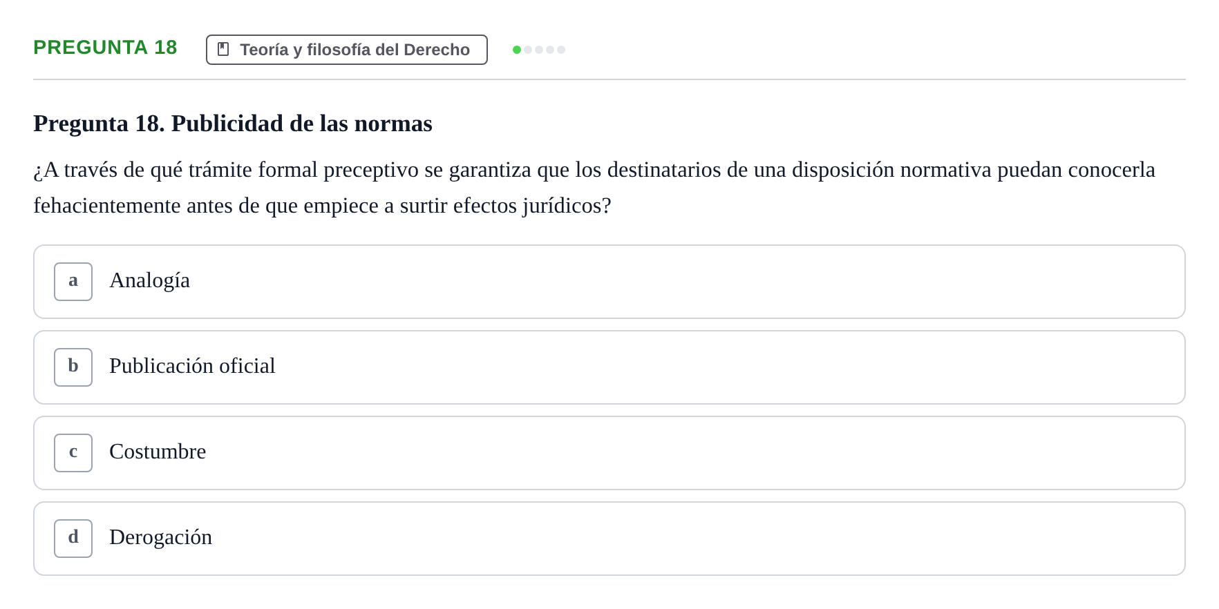 Enunciado: Pregunta 18
