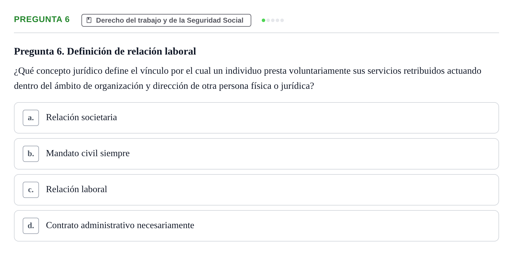 Enunciado: Pregunta 6