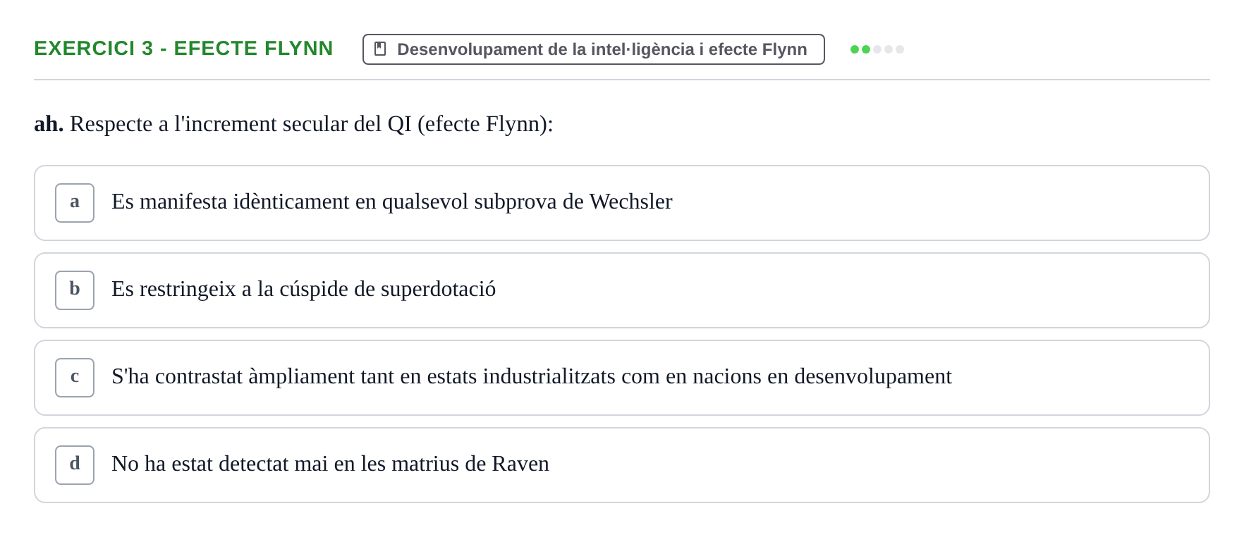 Enunciado: Ejercicio 3 - Efecte Flynn · Diferencies Individuals UB 2012