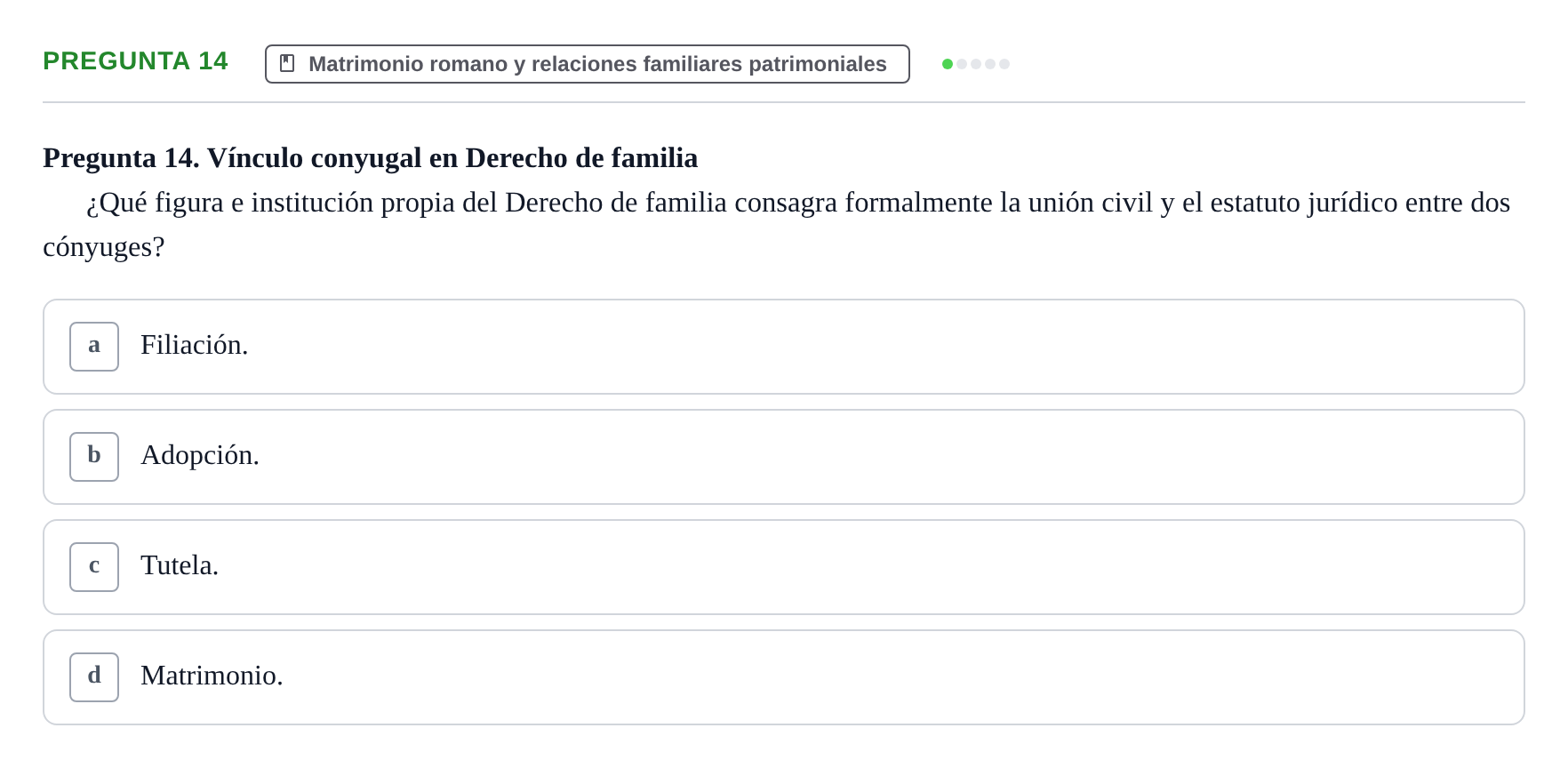 Enunciado: Pregunta 14