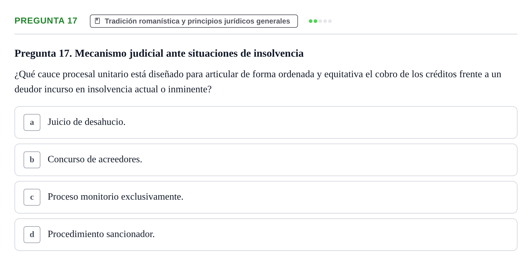 Enunciado: Pregunta 17