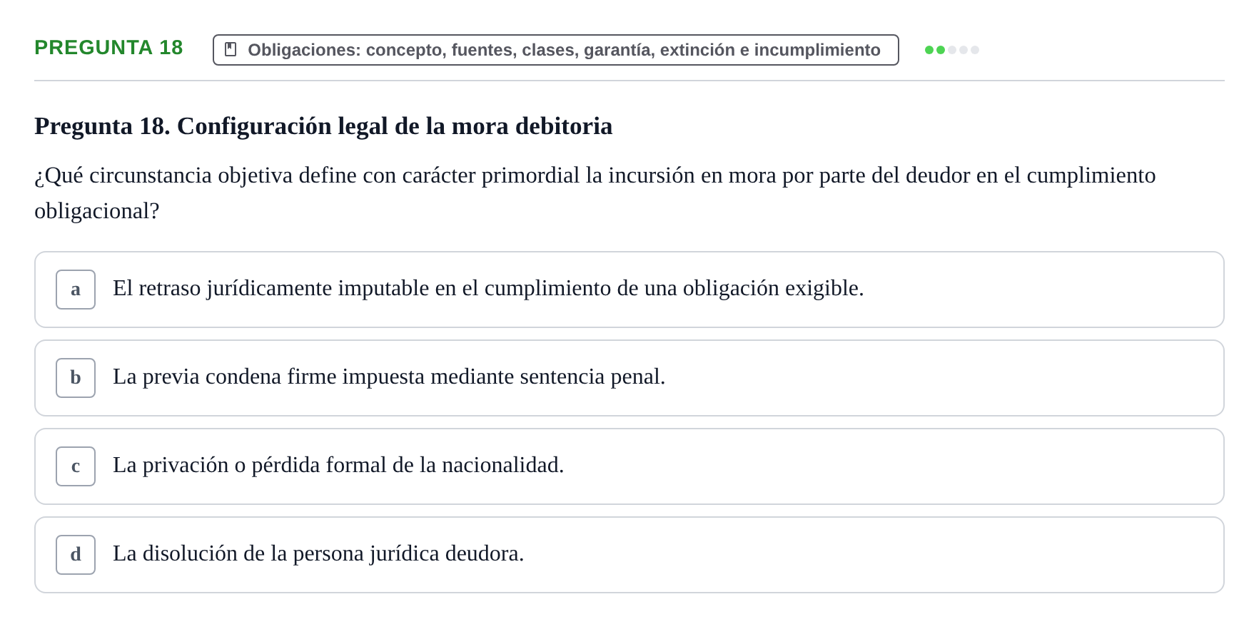 Enunciado: Pregunta 18