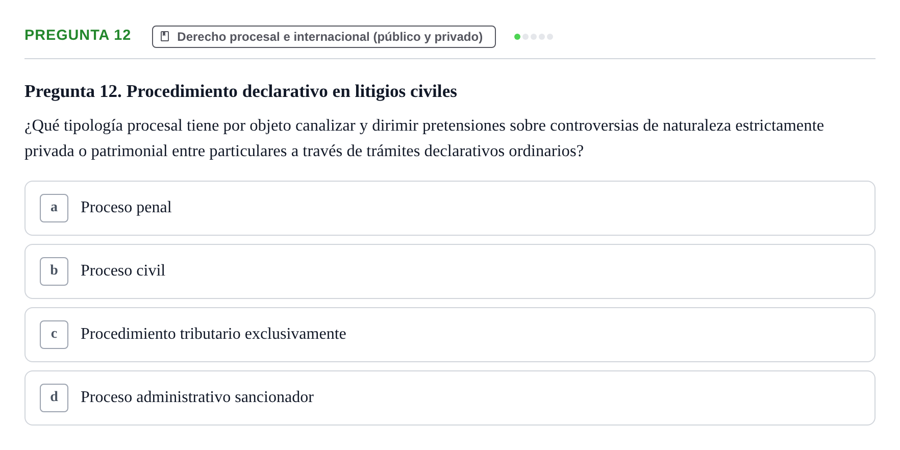 Enunciado: Pregunta 12