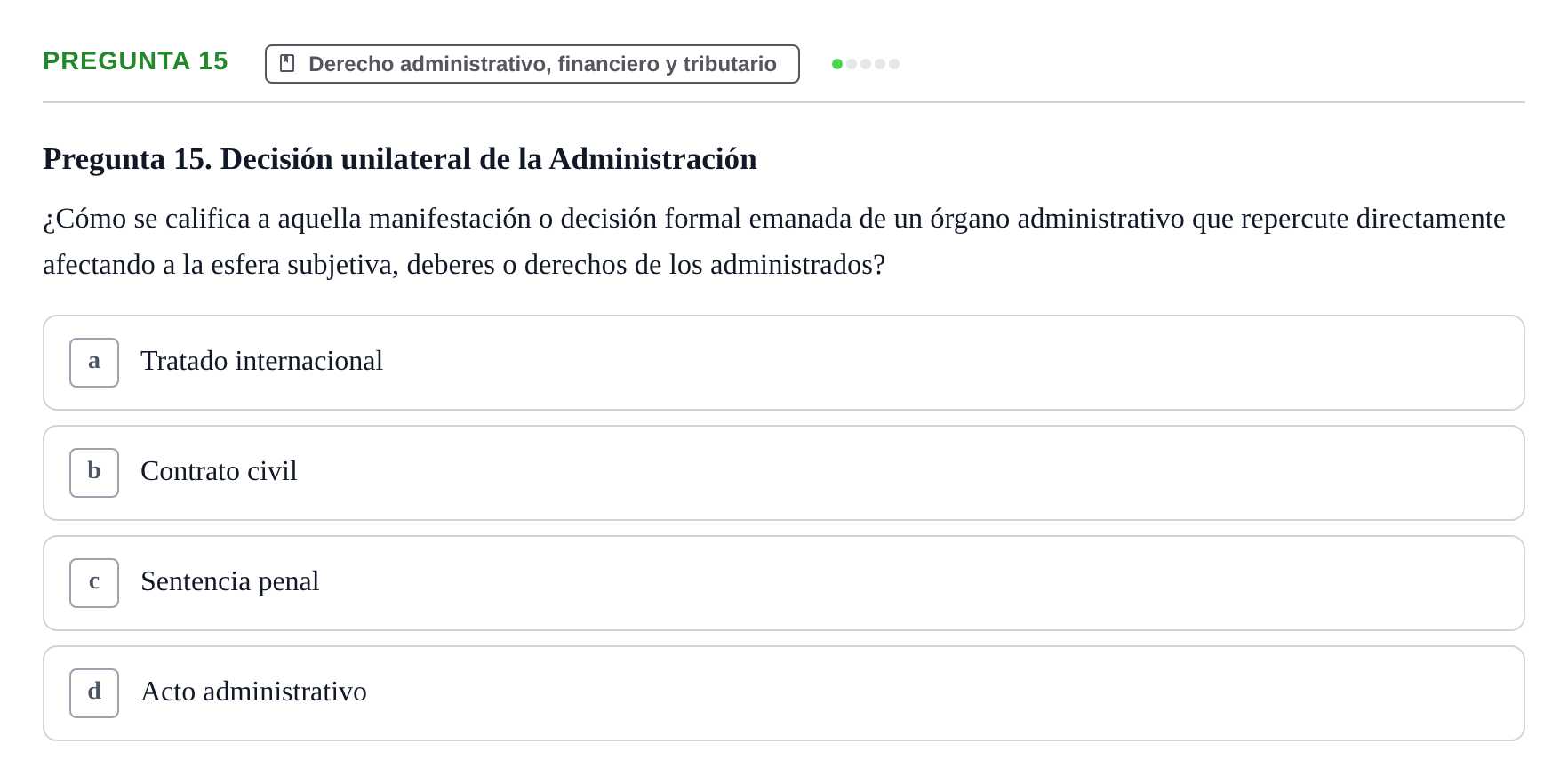 Enunciado: Pregunta 15