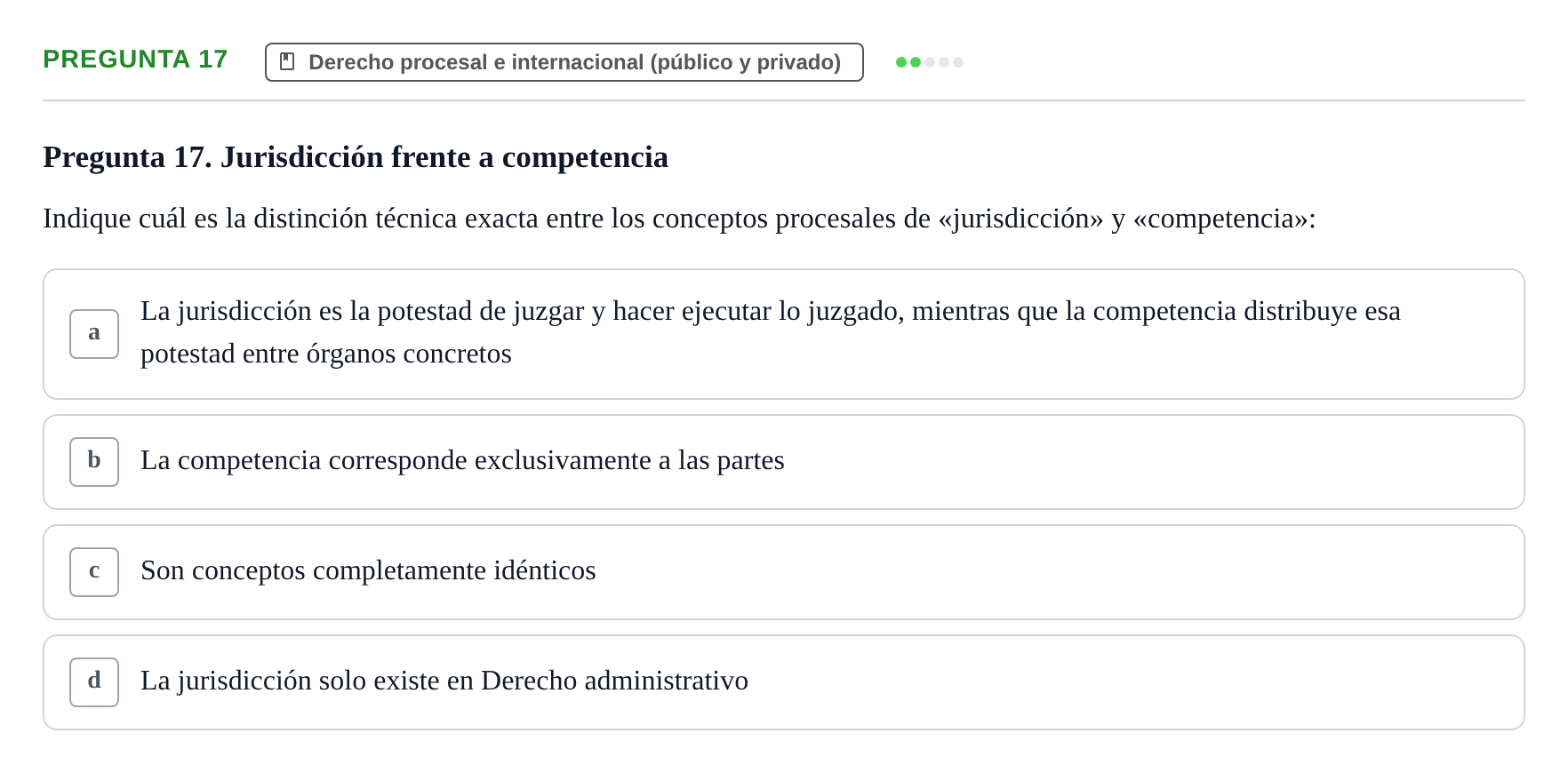 Enunciado: Pregunta 17