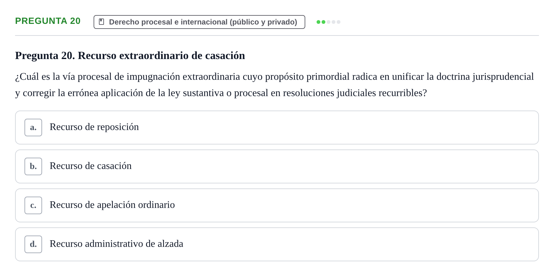Enunciado: Pregunta 20