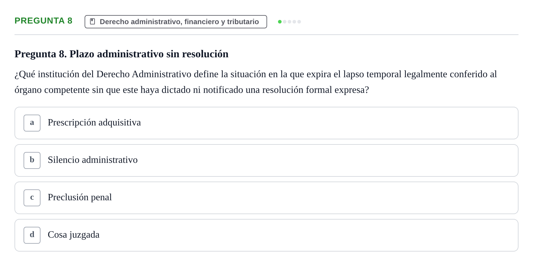 Enunciado: Pregunta 8