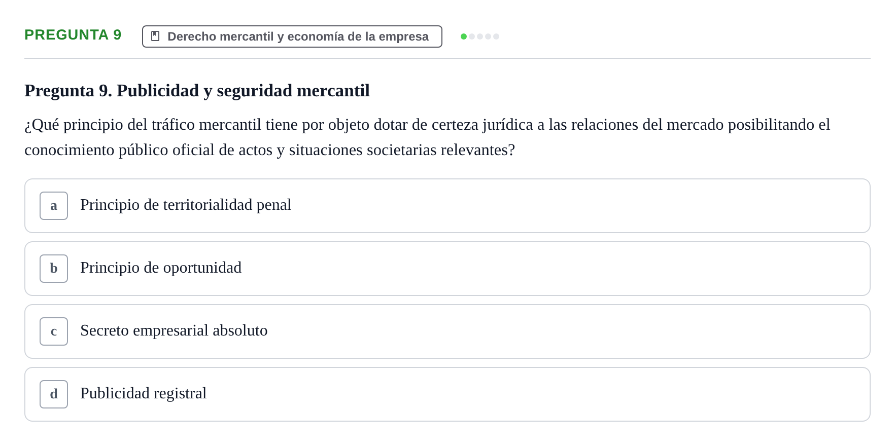 Enunciado: Pregunta 9